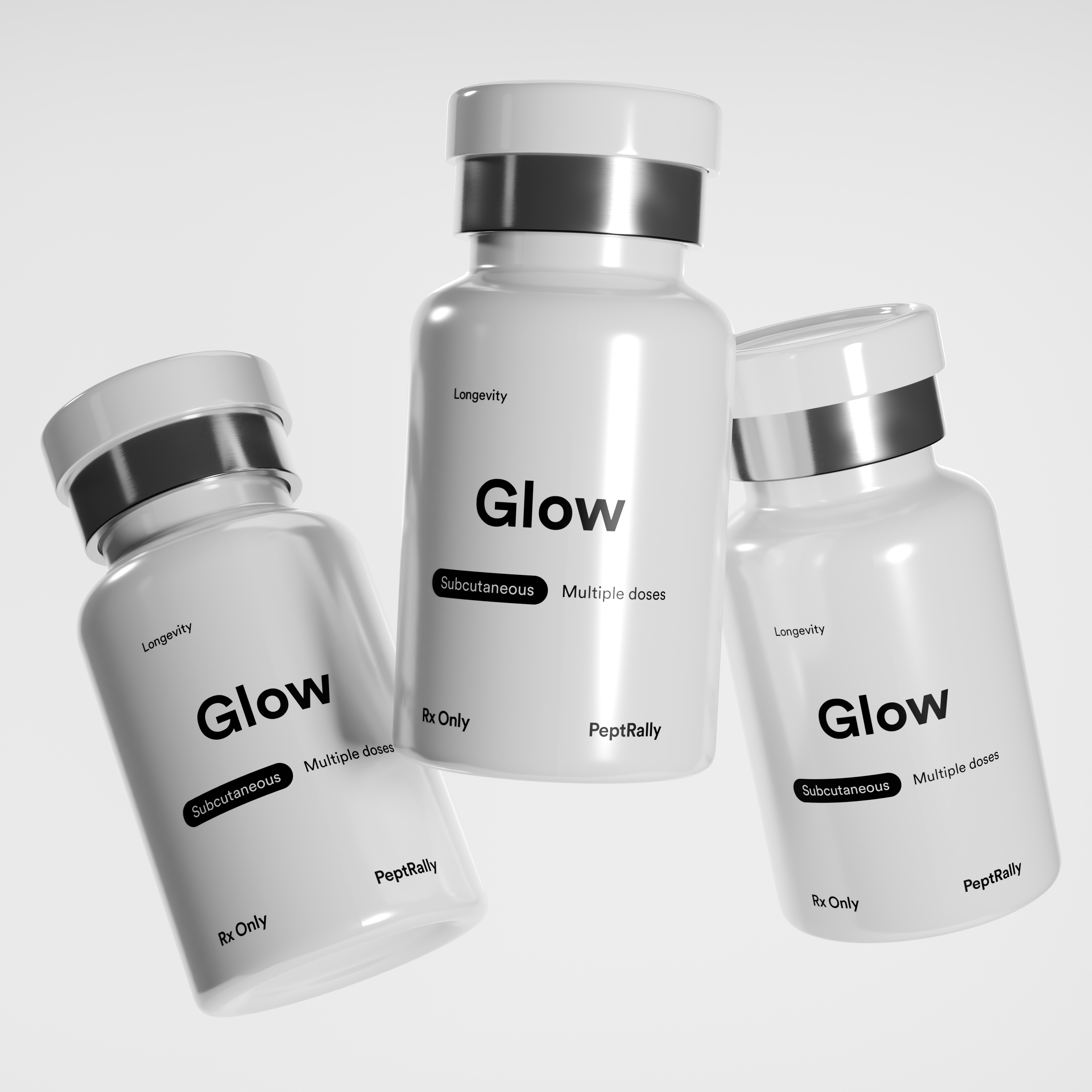 GLOW compounded peptide blend — three-vial pack