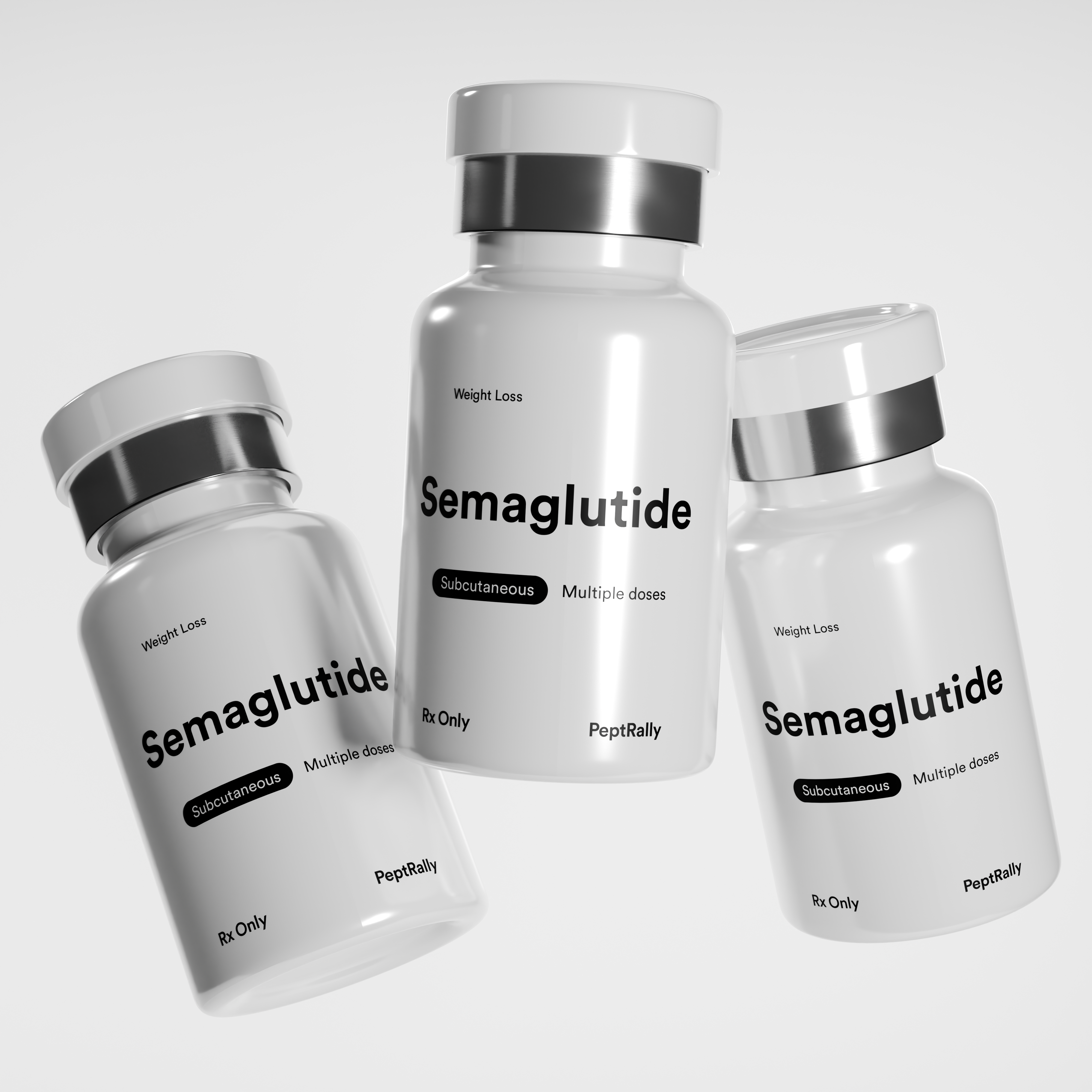 Semaglutide compounded GLP-1 peptide — three-vial pack